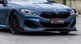 BMW 8 Series 840 (With M-Package Bumper) M850 G14 G15 G16 2018-ON with Aftermarket Parts - AC Style Front Lip Pre-preg Carbon Fiber from TAKD Carbon